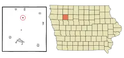 Location of Rembrandt, Iowa