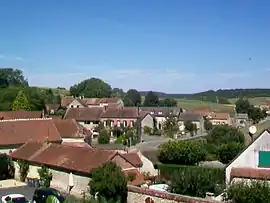A view from the west of the village, from the Rue du Trésor