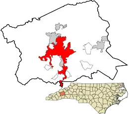 Location in Buncombe County and North Carolina