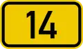 Shield for Bundesstraße 14, B&nbsp;14
