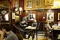 Jorge Luis Borges's regular table, with wax sculpture
