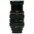 Lens at 24&nbsp;mm with a UV filter