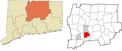 Wethersfield's location within the Capitol Planning Region and the state of Connecticut