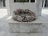 Inscription about the life of Muhammad Sarwar on his tomb.