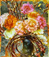 Carnations and Bee