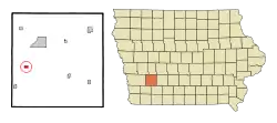Location of Lewis, Iowa