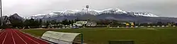 The massif of Pollino  seen from Mimmo Rende Stadium