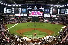 A photograph of a baseball diamond