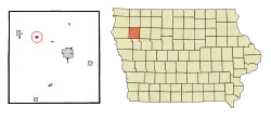 Location of Cleghorn, Iowa