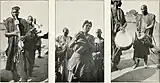 (1) A Kotoko musician (2) A musician playing a calabash rattle (3) Kotoko drummers