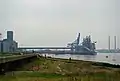 Grays Beach with the Tilbury Docks in the background