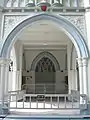 The main entrance to the church