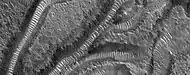 Channels that contain transverse aeolian ridges (TAR's), as seen by HiRISE under HiWish program