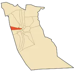 Location of Taghzout commune within El Oued Province