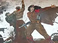 Female Partisan in Battle, National History Museum, Tirana, Albania