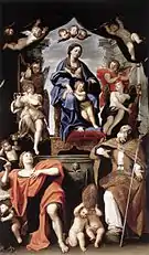 Madonna and Child with St Petronius and St John the Evangelist