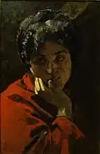 Girl in Red, 1855