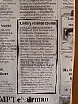 On the notice board.