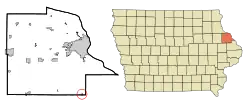 Location of Zwingle, Iowa