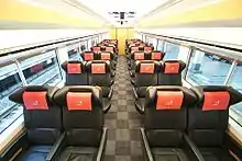 Green car interior