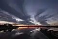 Early morning view of lake