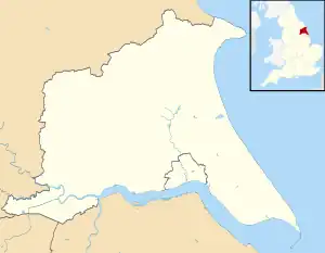 Maps of castles in England by county: B–K is located in East Riding of Yorkshire