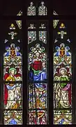 Stained glass in the west window