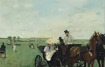 At the Races in the Countryside; by Edgar Degas; 1869; oil on canvas; 36.5 x 56&nbsp;cm; Museum of Fine Arts (Boston, US)