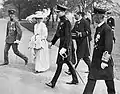 Empress Sadako with Prince Hirohito and Edward, Prince of Wales in 1922