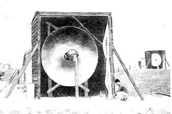 Antennas of 1931 experimental 1.7&nbsp;GHz microwave relay link across the English Channel.