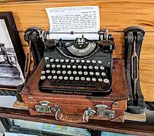 Ernest Hemingway's portable Underwood typewriter