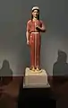 Experimental color reconstruction of the Greek grave statue of Phrasikleia, Liebieghaus Frankfurt