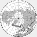 Approximate depiction of the ash cloud at 18:00 UTC on 25 April 2010.