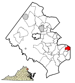 Location within Fairfax County