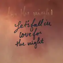 The single cover for "Let's Fall in Love for the Night"