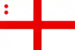 Rear Admiral of the White Squadron command flag 1805 to 1864 for use in the Kingdom of Great Britain and the United Kingdom.