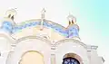 Exterior statue at Notre Dame d'Afrique basilica in Algiers.