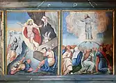 Detail of the north gallery: Resurrection of Jesus and Ascension (note the relinquished shoes)