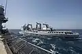 Var replenishes USS&nbsp;Vella Gulf in the Persian Gulf on 19 June 2017