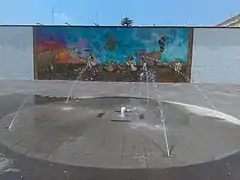 Fountain in Plaza Constitución.