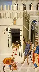 The Beheading of Saint John the Baptist (ca. 1455–60) Tempera on panel (66.3 × 36.6&nbsp;cm) Art Institute of Chicago