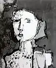 Gjelosh Gjokaj, Portrait Excerpt from Chronicle red, 2000, acrylic on paper, 50 × 70&nbsp;cm