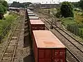 Container train viewed from Walton Well Road Bridge.
