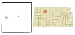 Location within Graham County and Kansas