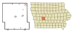 Location of Jamaica, Iowa