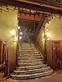 Stairs between first and second floors