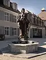 Helvetia and the Swiss Psalm by Anna Bang, St. Karlshof in Zug