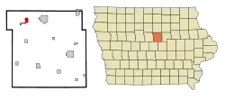 Location of Alden, Iowa