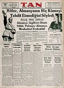 Tan front page