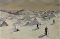 Velika Planina in the winter - oil on canvas